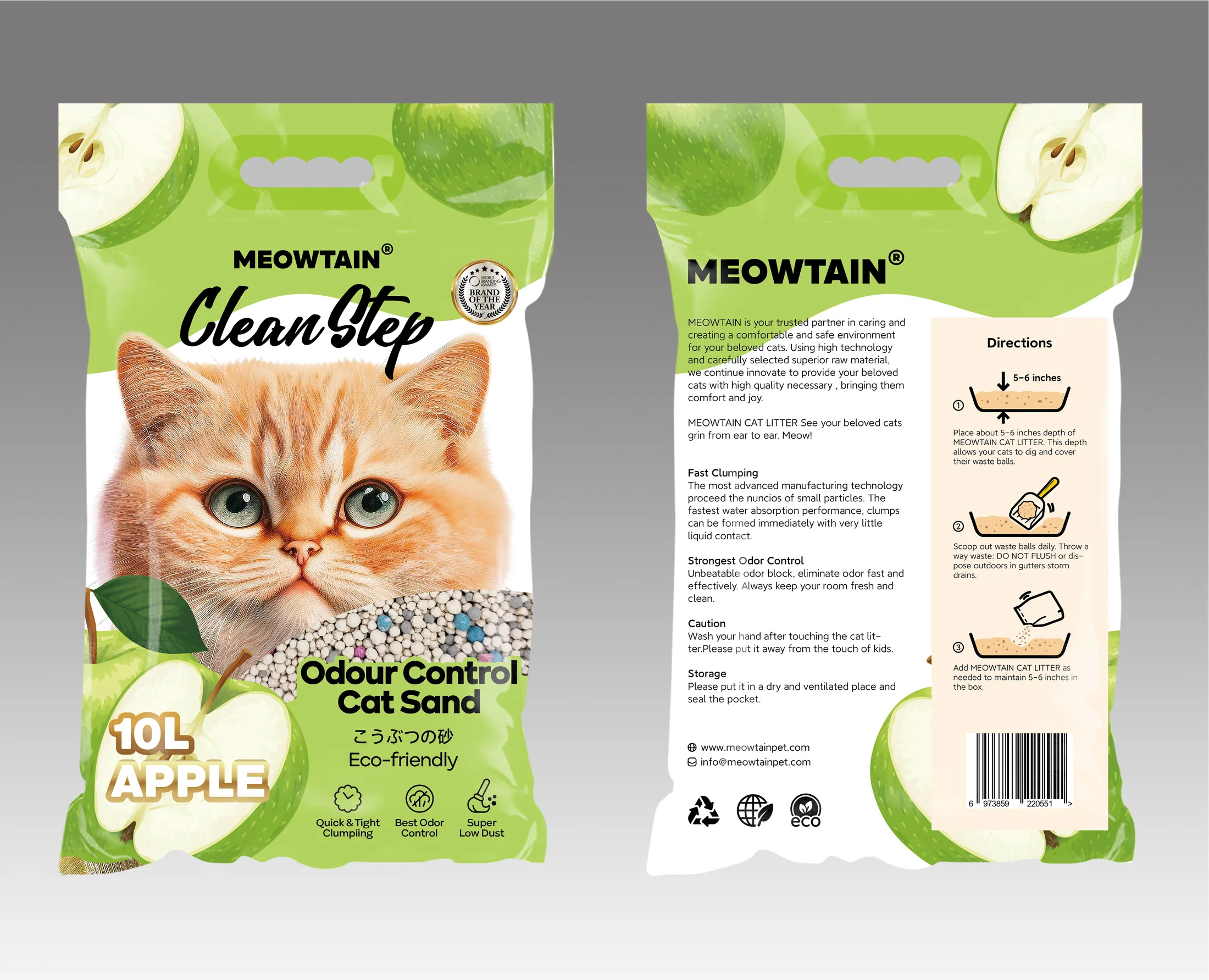 Bentonite Cat Litter Apple package