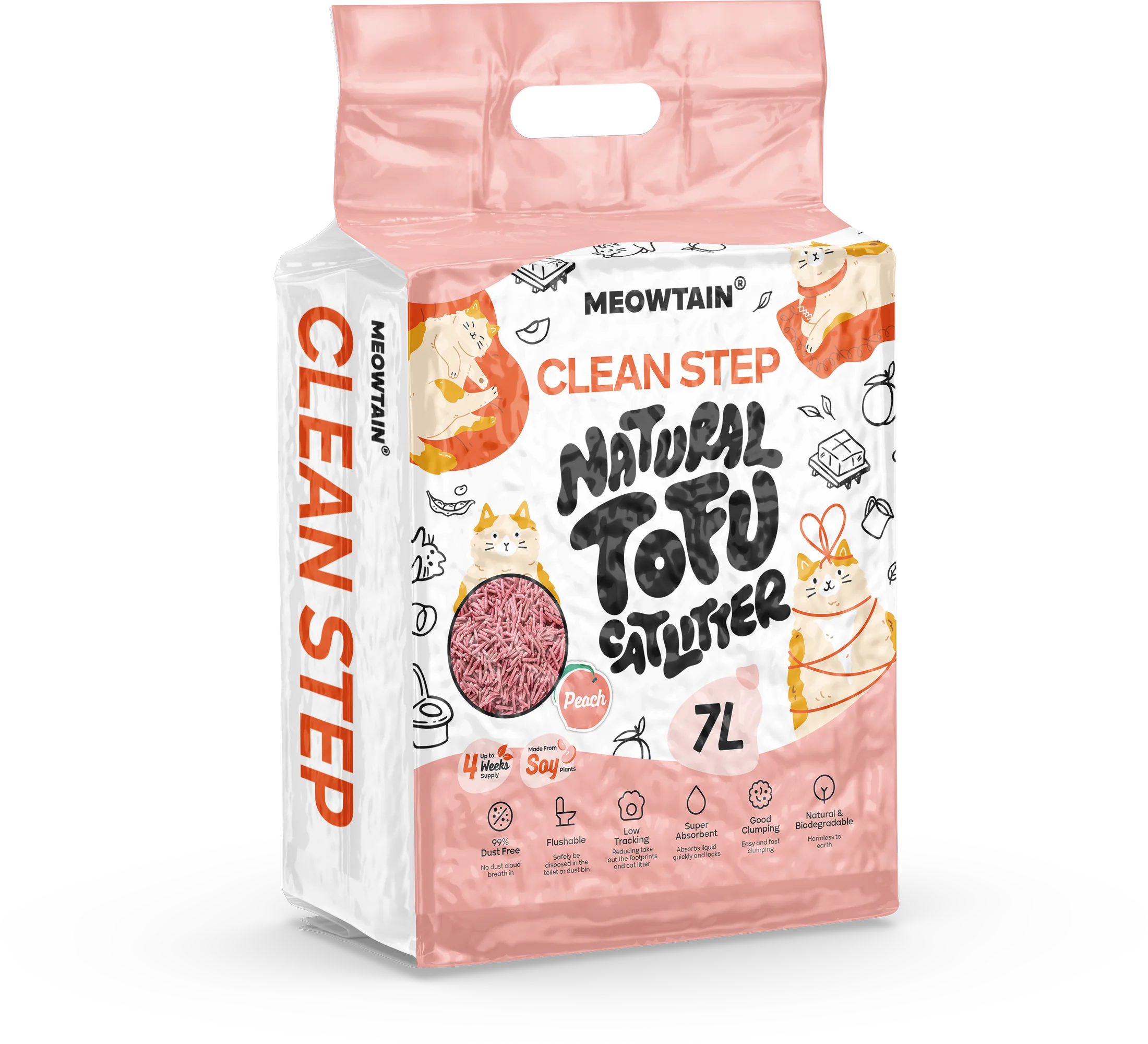 Tofu Cat Litter Peach package