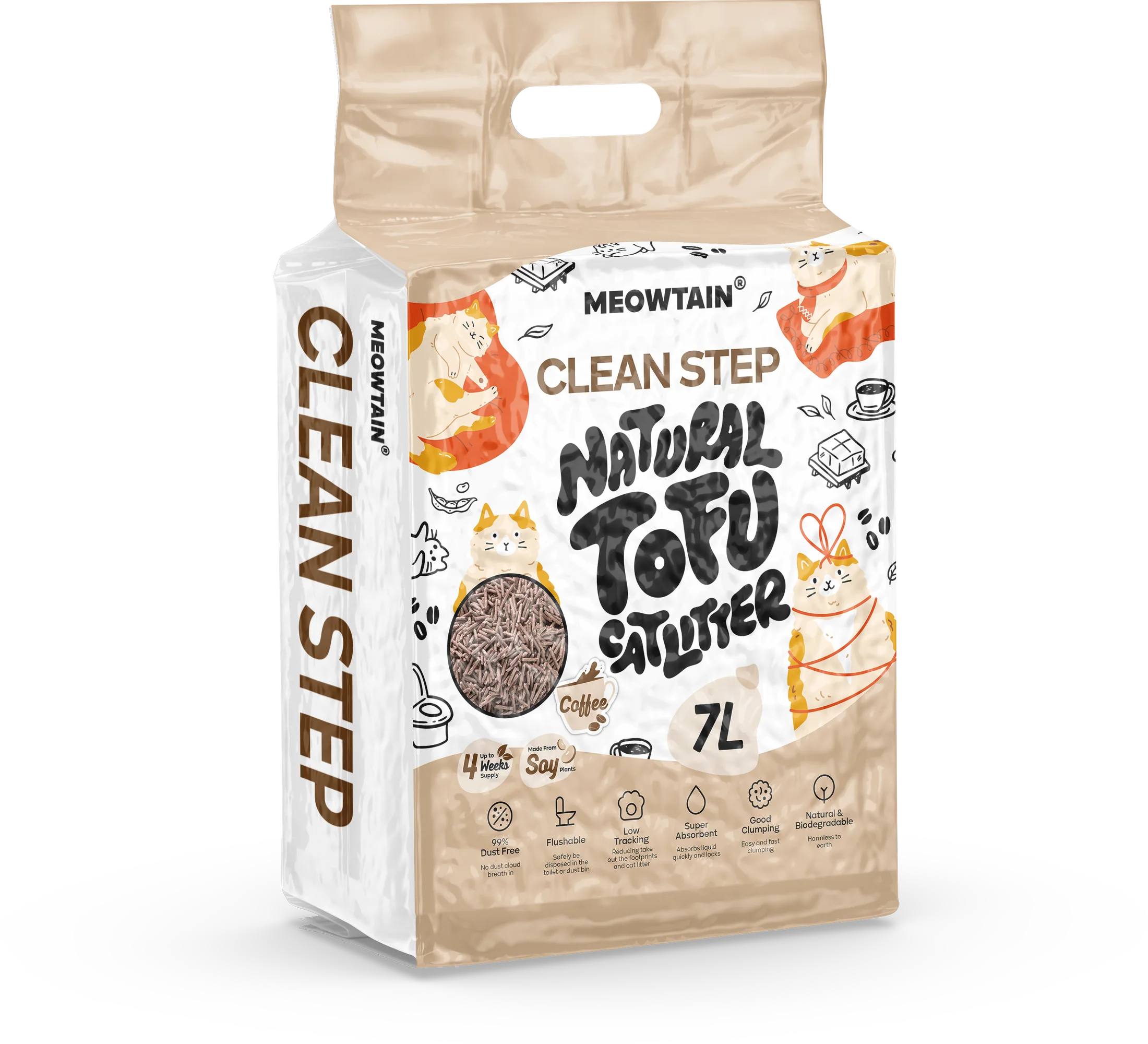 Tofu Cat Litter Coffee package