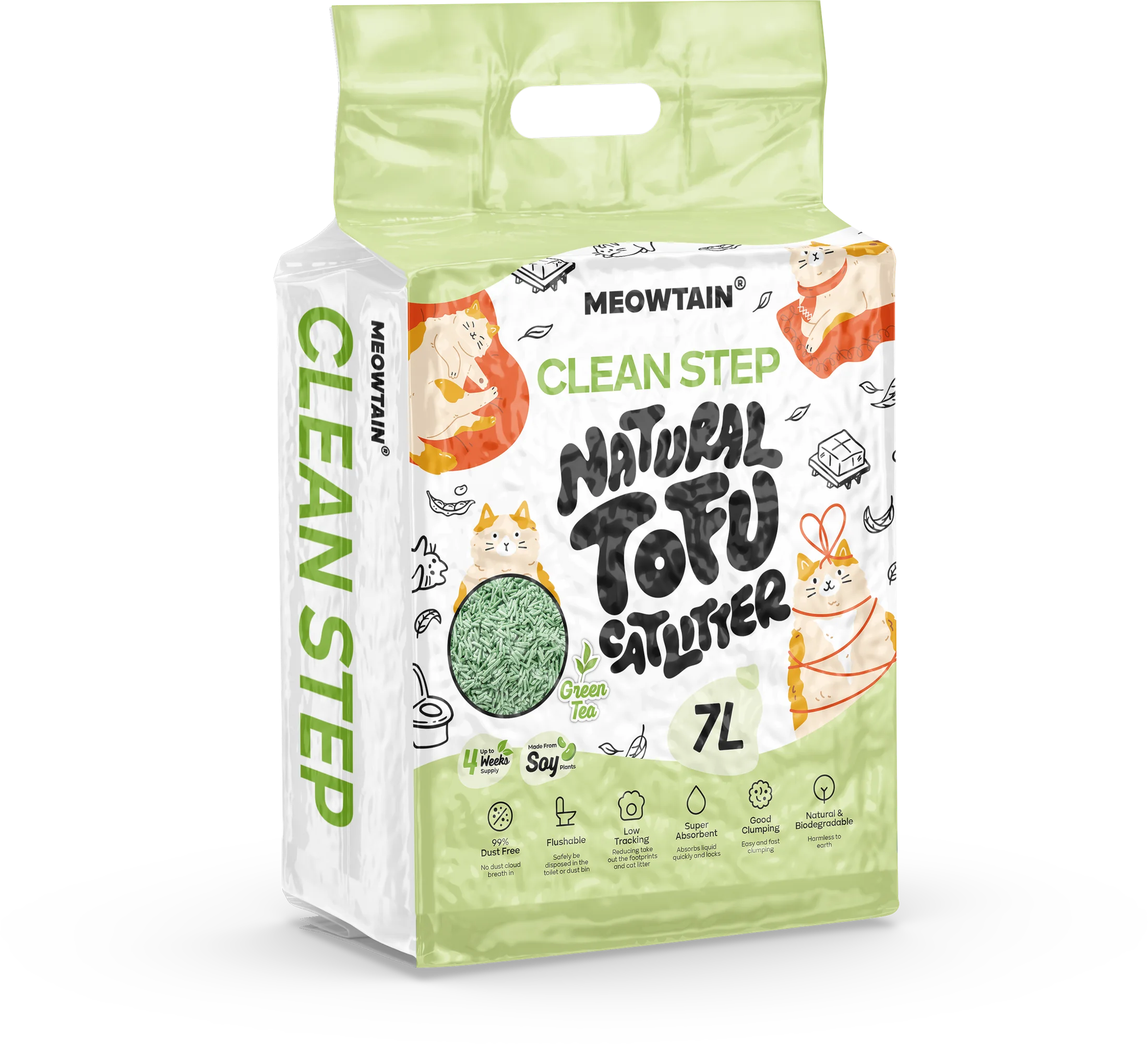 Tofu Cat Litter Green Tea package